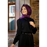 Pınar Şems - Beli Büzgülü Siyah Elbise